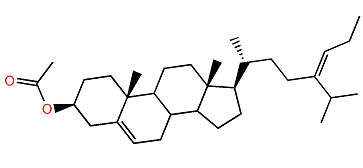 (24Z)-24-Propylcholesta-5,24(28)-dien-3b-yl acetate